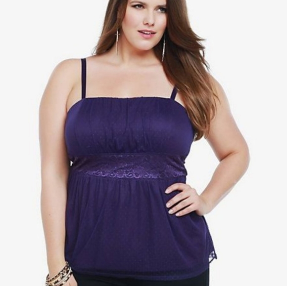 torrid Tops - Torrid Purple Babydoll Camisole